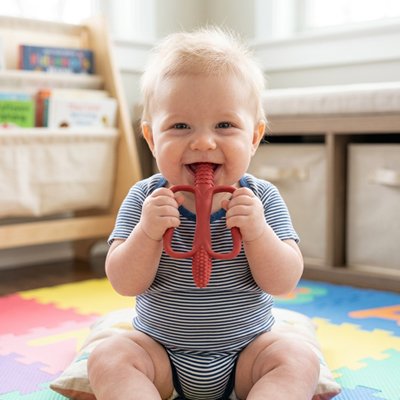 Baby Teething Ring | Soothing Silicone Teether - Univers Nest