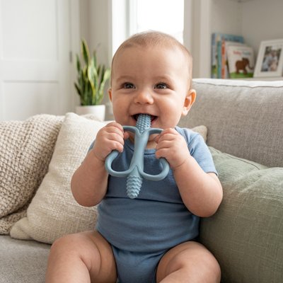 Baby Teething Ring | Soothing Silicone Teether - Univers Nest