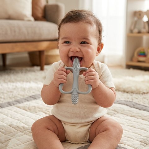 Baby Teething Ring | Soothing Silicone Teether - Univers Nest
