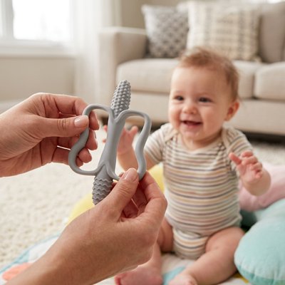 Baby Teething Ring | Soothing Silicone Teether - Univers Nest