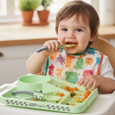 Assiette bebe | Antidérapante Incassable - Univers Nest