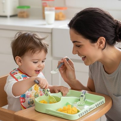 Assiette bebe | Antidérapante Incassable - Univers Nest