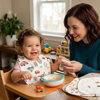 Universal Nest baby bib with ultra-absorbent fabric, soft and functional for keeping your little one dry during feeding.
