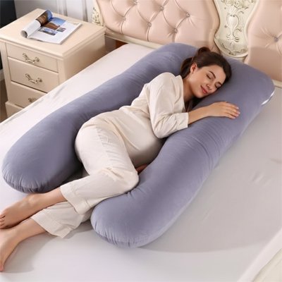 Pregnancy pillow by Univers Nest featuring soft, supportive cushion for comfort during pregnancy and rest.