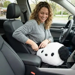 Ergonomic lumbar support cushion for moms by Univers Nest, designed to provide back comfort in car seats.