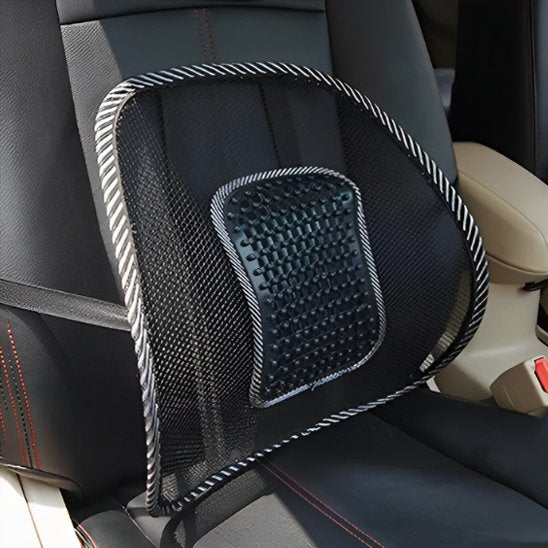 Univers Nest car support cushion with lumbar support, designed for optimal comfort and back pain relief while driving.