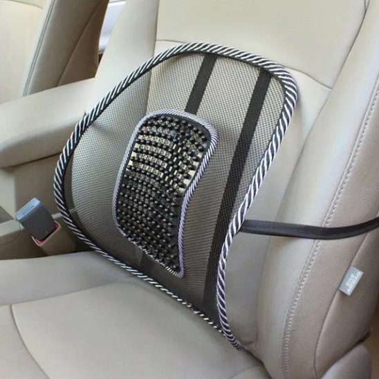 Univers Nest car support cushion with ergonomic lumbar design, providing optimal comfort and back support for vehicle seating.