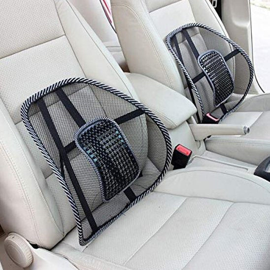 Universal Nest car support cushion with lumbar support, designed for optimal comfort and ergonomic back support in vehicles.