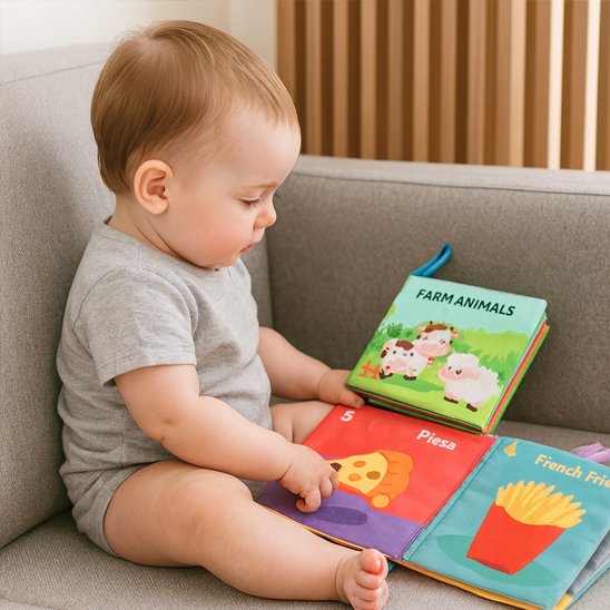 Livre bébé en tissu | Éveil Sensoriel - Univers Nest