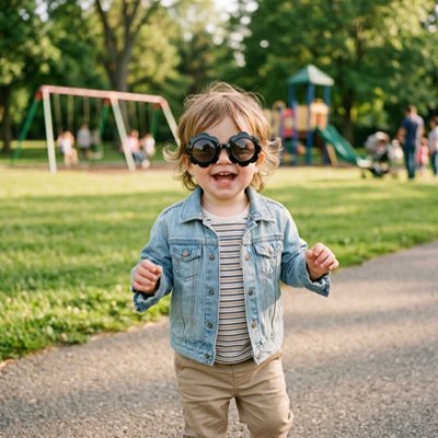 Baby sunglasses by Univers Nest with UV protection, featuring a comfortable fit and stylish design for infants.
