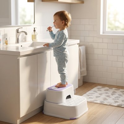 Kids Non-Slip Step Stool | Safe & Sturdy Toddler Stool for Bathroom & Kitchen - Univers Nest