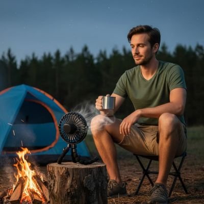 Compact portable mini fan by Univers Nest, quiet rechargeable handheld device with adjustable speed for personal cooling.
