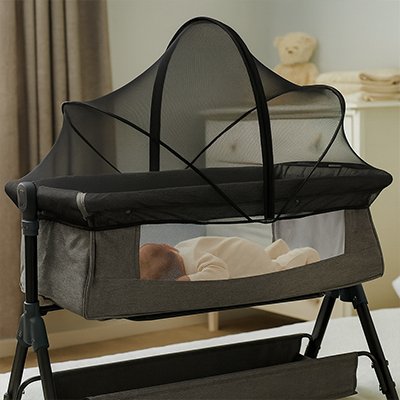 Ultra-fine baby bed mosquito net by Univers Nest, providing breathable protection for infant cribs.