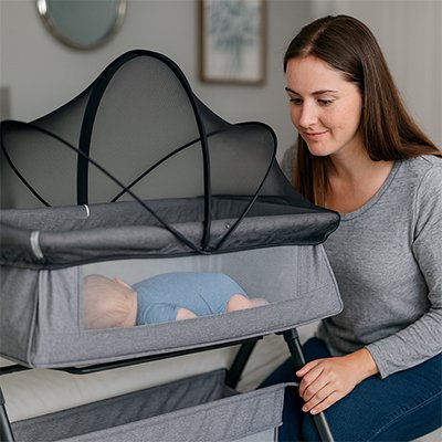 Ultra-fine baby bed mosquito net by Univers Nest, soft mesh for safe, breathable insect protection for infants in their crib.