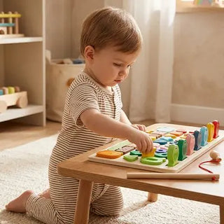 Premium artisanal wooden puzzle by Univers Nest featuring interlocking carved wood pieces on a natural finish.