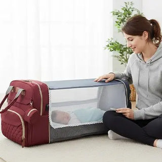 Univers Nest multifunction diaper bag with multiple compartments and adjustable straps, designed for convenient baby care on the go.