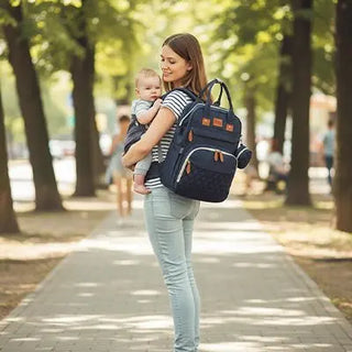 Univers Nest multifunction diaper bag with multiple compartments and adjustable straps, designed for easy baby essentials organization.