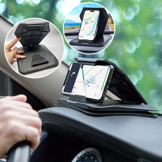 Univers Nest car phone mount with ultra-stable support, securely holding smartphones in vehicles for easy access and safety.