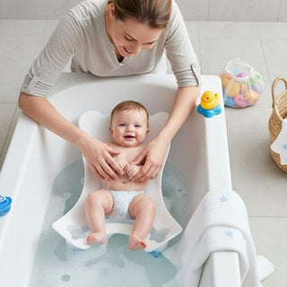Ergonomic baby bath seat from Univers Nest with soft padding and supportive design for comfortable bath time.