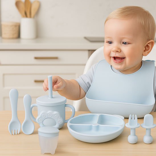 BPA-Free Baby Tableware Set | Non-Slip & Safe for Babies - Univers Nest