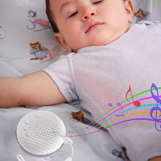 Univers Nest white noise night light providing soothing glow and sound for peaceful sleep, ideal for nurseries and bedrooms.